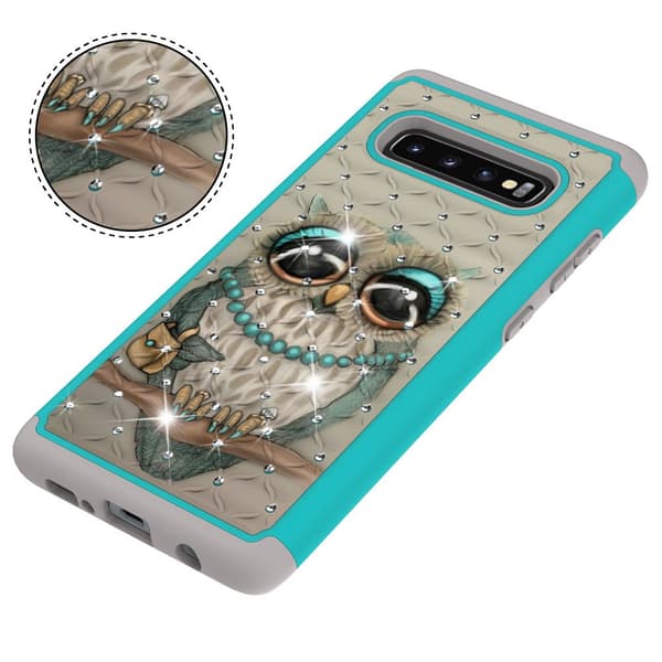 Samsung Galaxy S10+ Pattern PC TPU Phone Shell - Owl