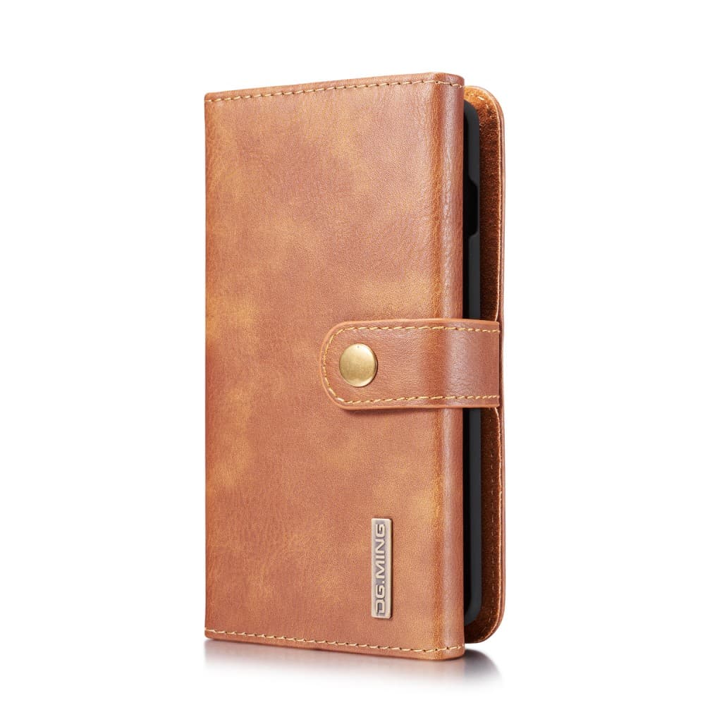 DG.MING Split Leather Wallet Style Case for Samsung Galaxy S10 - Brown