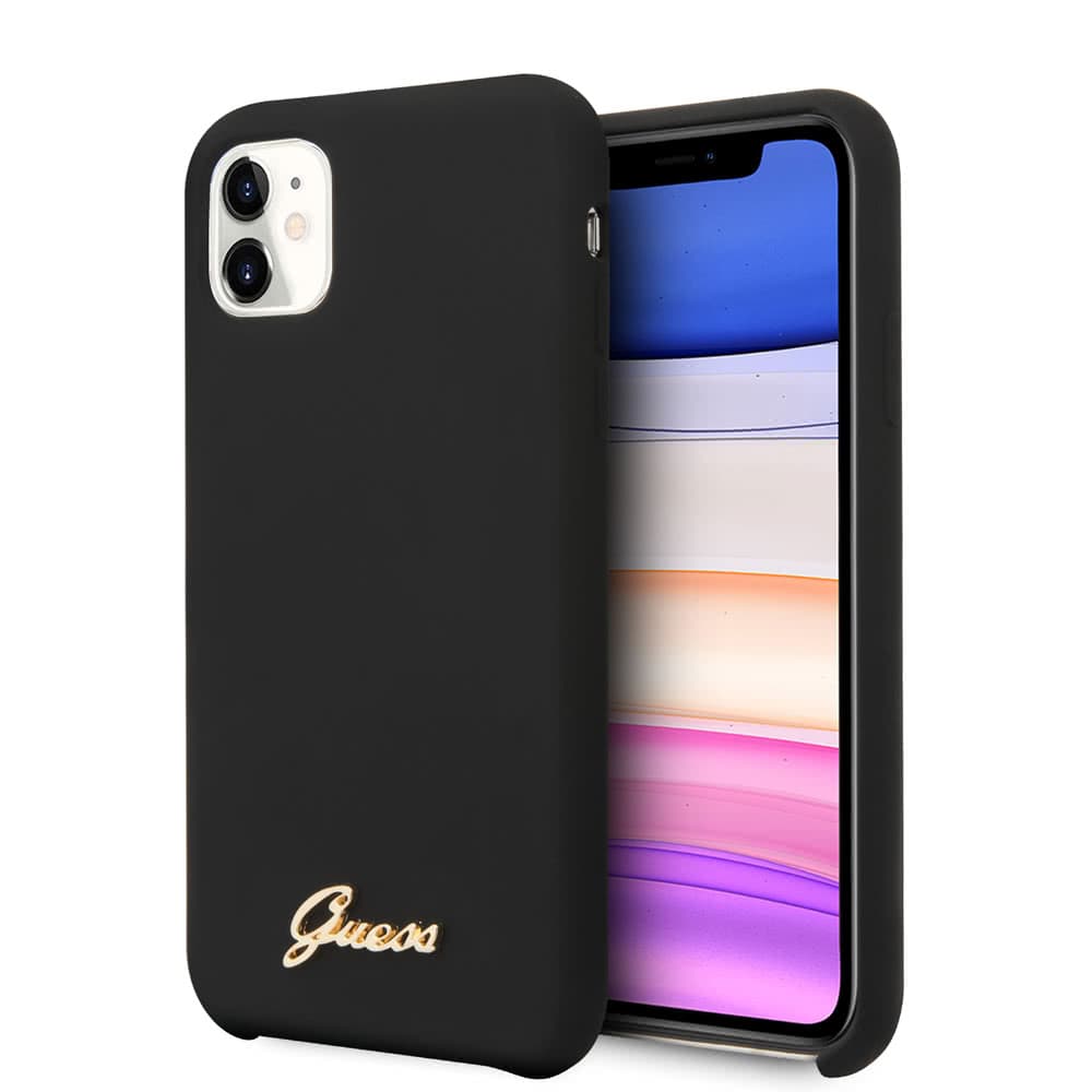 iPhone 11 Suojakuori Silikoniii Cover Vintage Musta