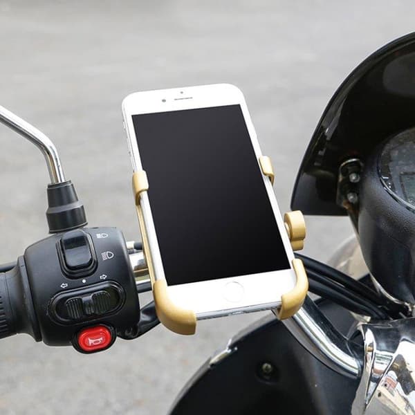 Mobilhållare i aluminium för motorcykel – för enheter 6–10 cm