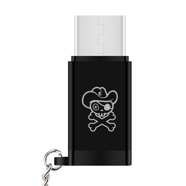 HAT PRINCE HC-12 Micro USB Female to USB 3.1 Type-C Male Converter - Black