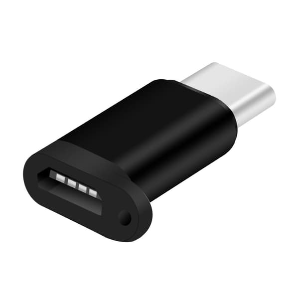 HAT PRINCE HC-12 Micro USB Female to USB 3.1 Type-C Male Converter - Black