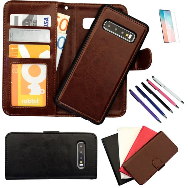 Smooth Leather Case for Galaxy S10 with Leather Case Pink