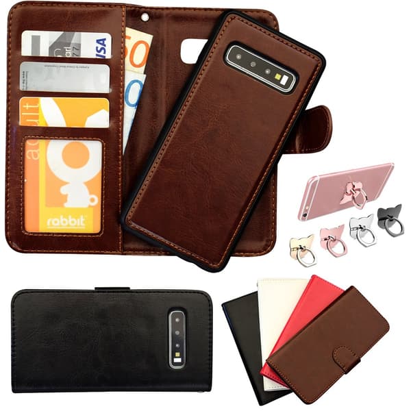 Samsung Galaxy S10 Plus - PU Leather Wallet Case White