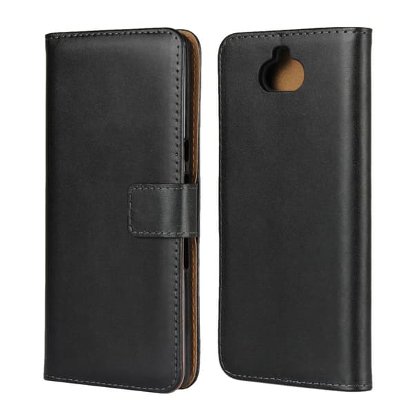 Plånboksfodral Äkta Skinn Sony Xperia 10 Plus