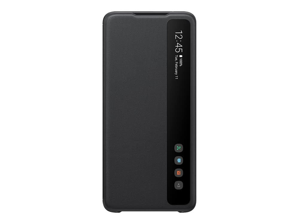 Original Galaxy S20 Ultra Suojakotelo Smart Clear View Cover Musta