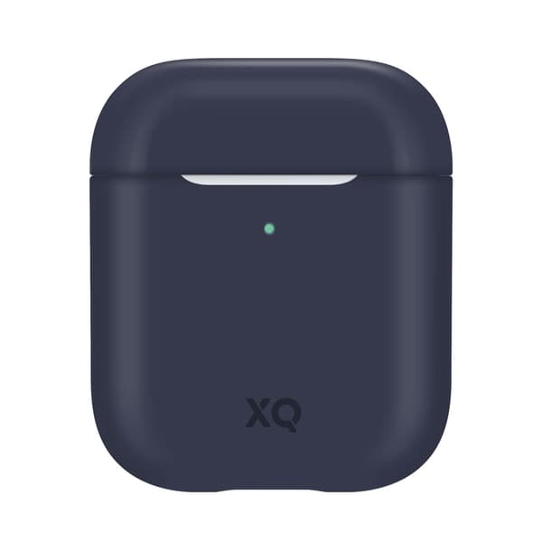 XQISIT AirPods (1/2) Cover Silikoneei Case Blå