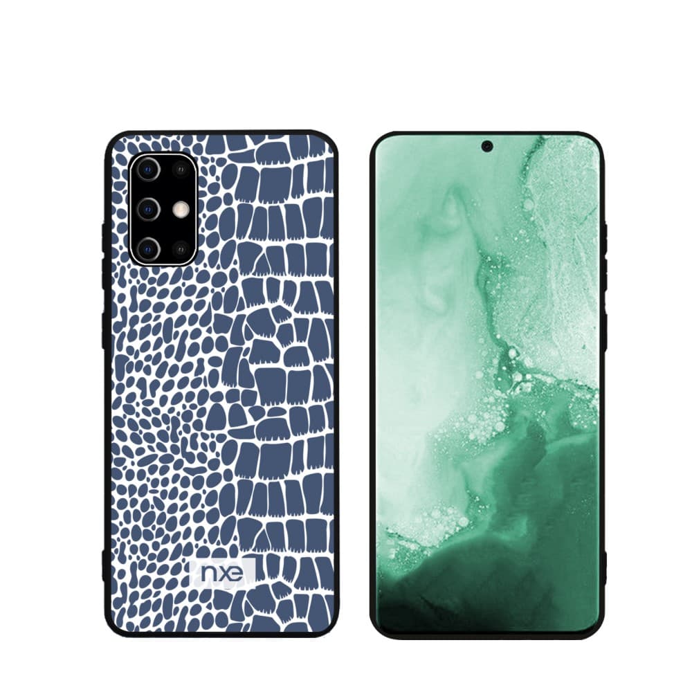 Samsung Galaxy S20 Suojakuori Krokotiilikuvio Sininen