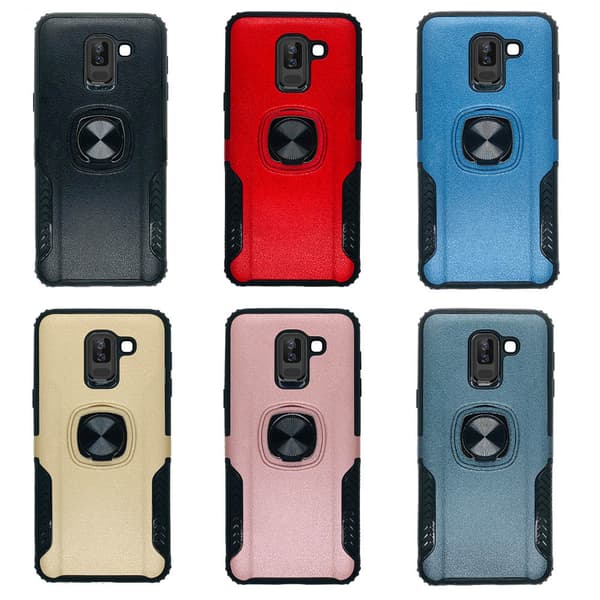 Samsung A6 Plus - Praktiskt Skal med Ringhållare (LEMAN)