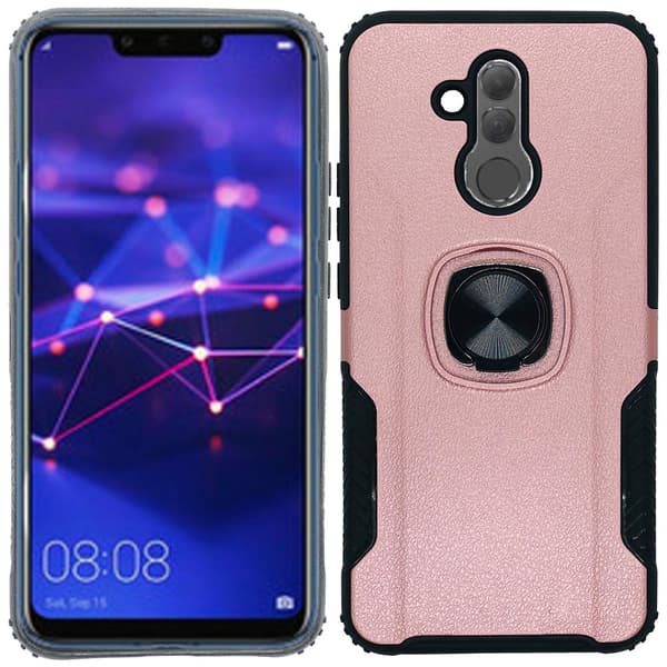 Exklusivt (LEMAN) Skal med Ringhållare - Huawei Mate 20 Lite