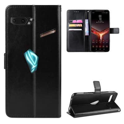 Asus ROG Phone II Kotelo Nahkarakenne Musta