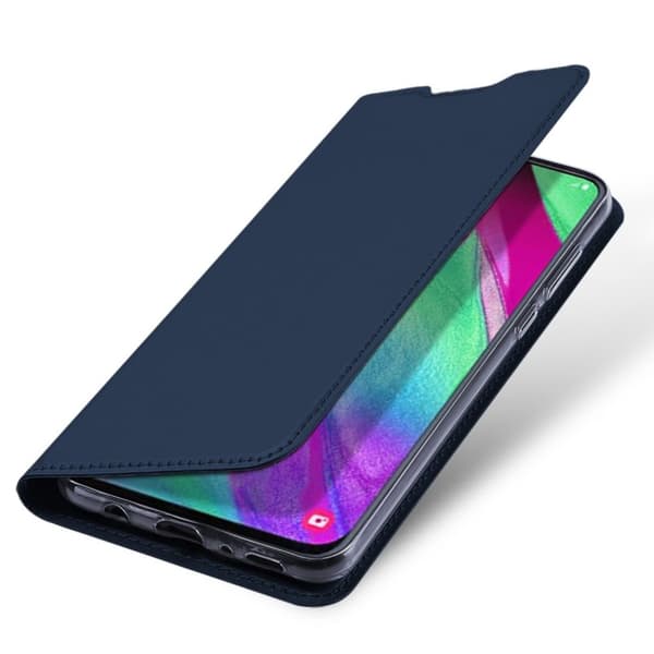 Samsung Galaxy A40 DUX DUCIS Skin Pro Series Stativ Flip-etui - Mørkeblå