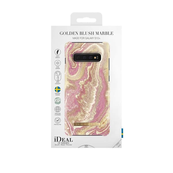iDeal Of Sweden Samsung Galaxy S10+ Case - Golden Blush Marble
