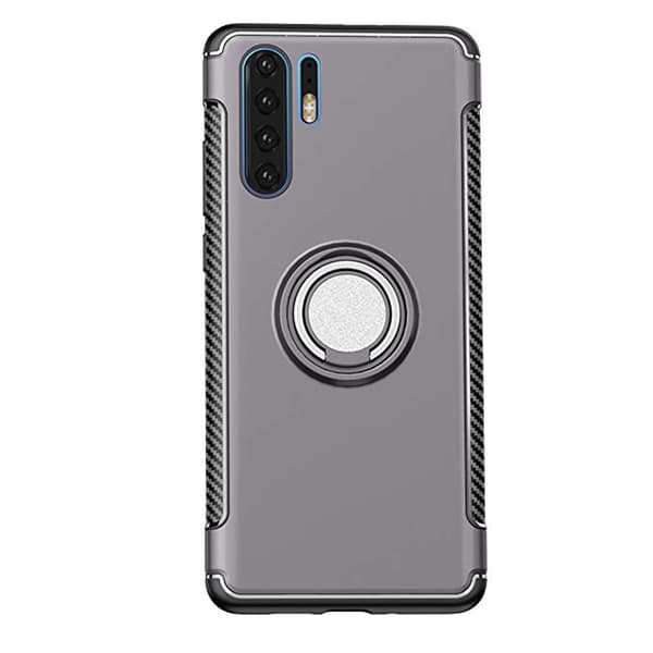 Skyddande Smart Skal med Ringhållare (ODOR) - Huawei P30 Pro Grå