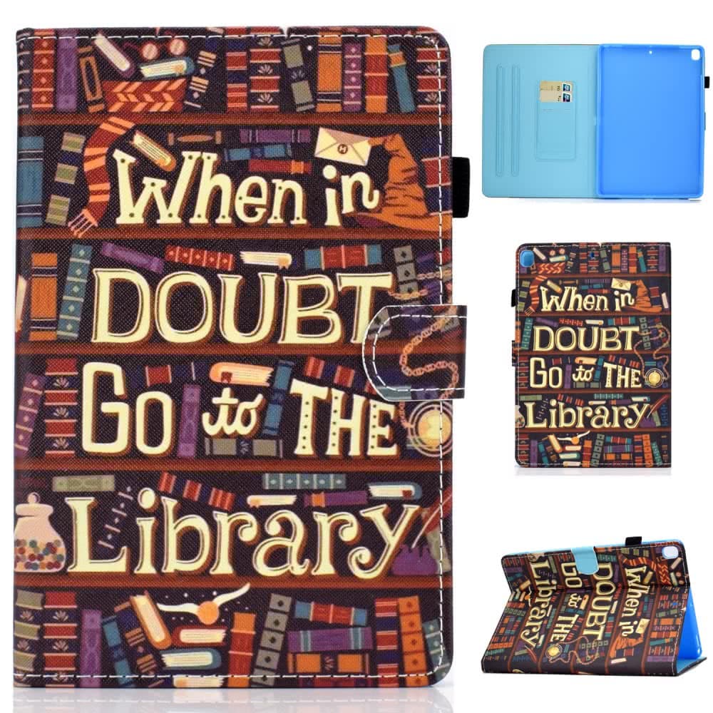 iPad 10.2 Suojakotelo Motiv When in Doubt go the the Library