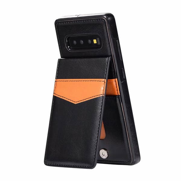 Smart Robust Skal med Kortfack - Samsung Galaxy S10 Plus Svart