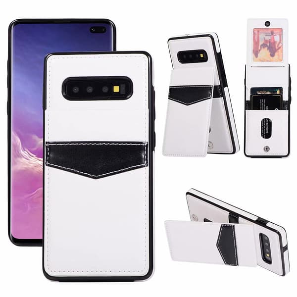 Samsung Galaxy S10 Plus - Praktiskt Stilsäkert Skal med Kortfack