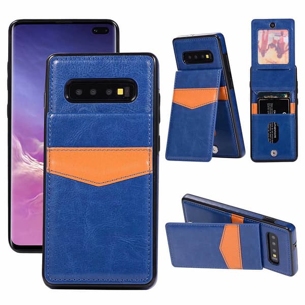 Samsung Galaxy S10 Plus - Praktiskt Stilsäkert Skal med Kortfack