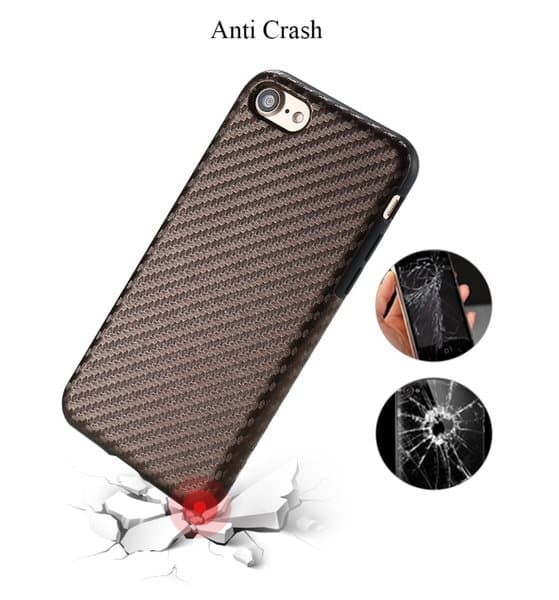 IPhone 6/6S Effektfullt Silikon/gummi skal med Carbondesign