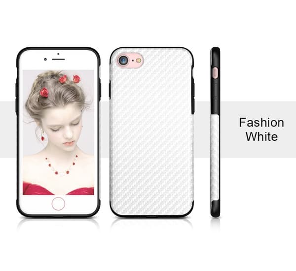 IPhone 6/6S Effektfullt Silikon/gummi skal med Carbondesign