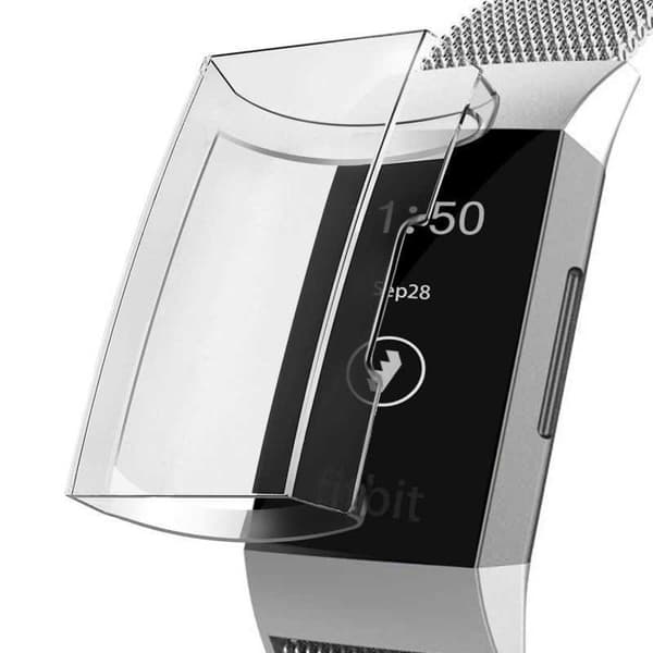2-PACK Heltäckande Ultratunn TPU Skal Fitbit Charge 3 Liquid
