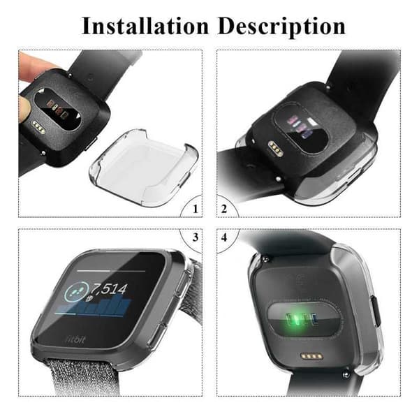 Heltäckande Ultratunn TPU Skal Fitbit Versa Liquid