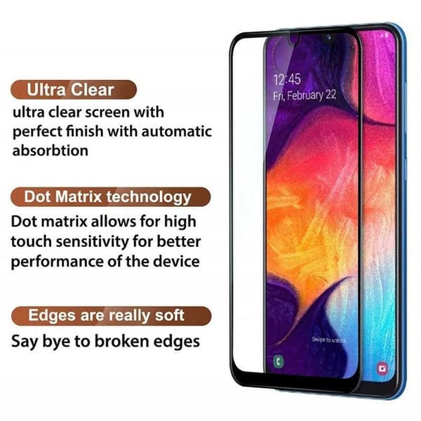 2-PAK Samsung A40 hærdet glas 0,26 mm 2,5D 9H fuldskærm