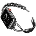 Pikkukuva 1 / 4: Apple Watch 42mm & 44mm Premium Armband Rostfritt Stål med Strass