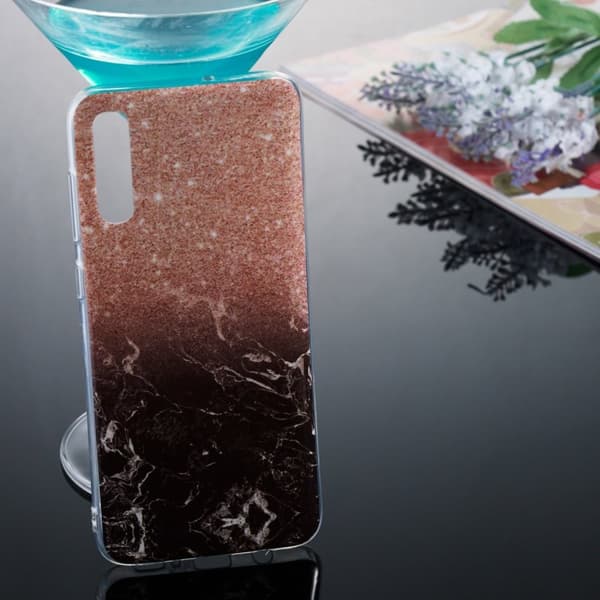 Marble Pattern IMD TPU Soft Back Case for Samsung Galaxy A70 - Style K