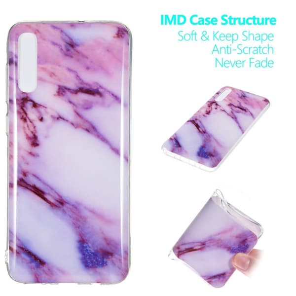 Marble Pattern IMD TPU Soft Back Case for Samsung Galaxy A70 - Style L