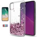 Miniatyrbild 1 av 5: iPhone X/Xs - Flytande Glitter 3D Bling Skal Case