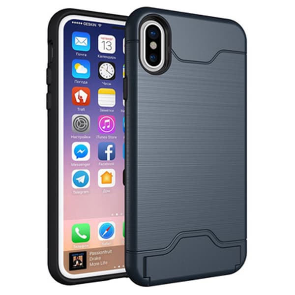 iPhone XS MAX - Stilrent Skyddande Skal med Kortfack