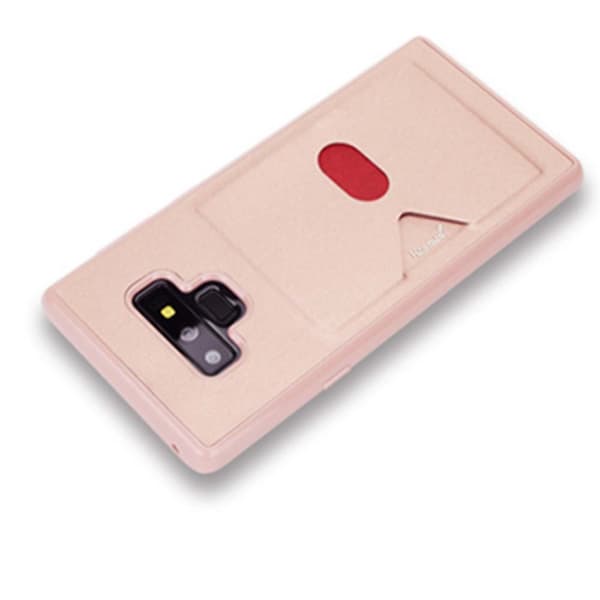 Elegant Hanman Skal med Kortfack - Samsung Galaxy Note 9 Roséguld Roséguld