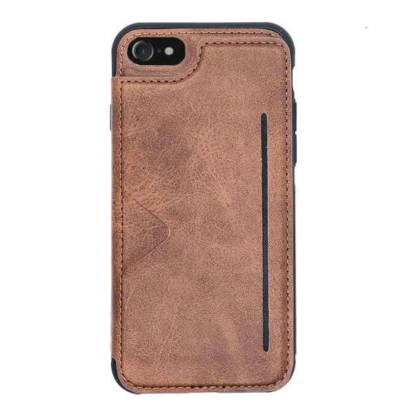 iPhone 7 - Stilrent Stötdämpande Skal med Kortfack (HANMAN) Brun