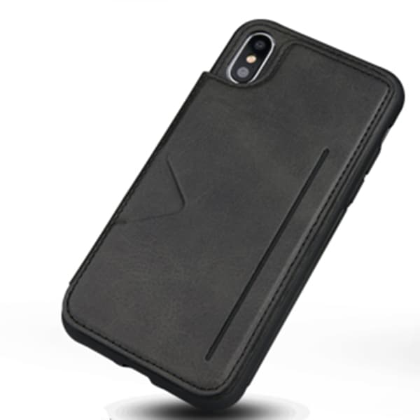 iPhone X/XS - Stilrent Skal med Kortfack (HANMAN)