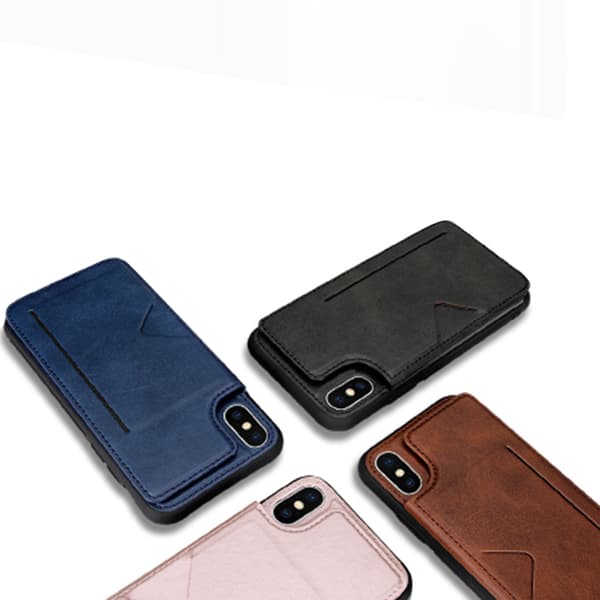iPhone X/XS - Stilrent Skal med Kortfack (HANMAN)