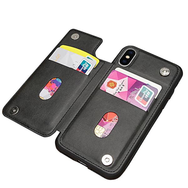 iPhone X/XS - Stilrent Skal med Kortfack (HANMAN)