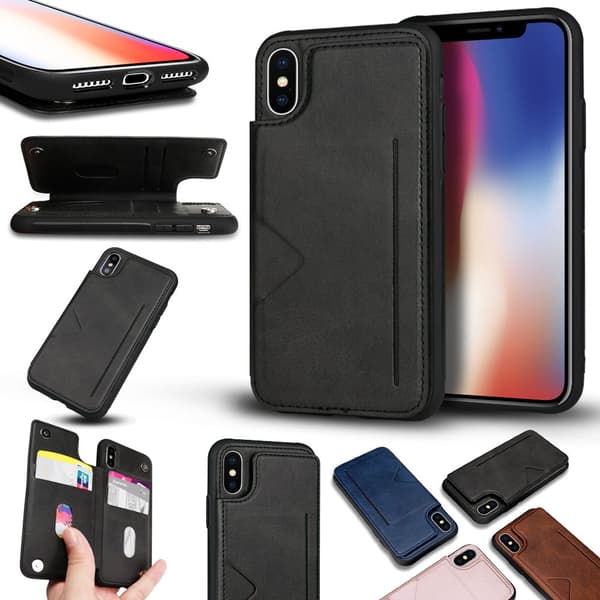 iPhone XR - Skal med Kortfack Mörkblå