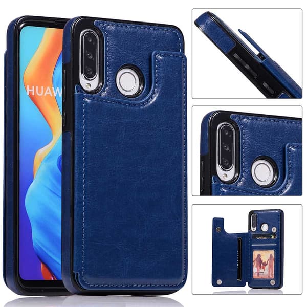 Huawei P30 Lite - Elegant Praktiskt Skal med Korthållare