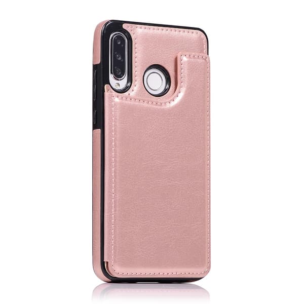 Huawei P30 Lite - Elegant Praktiskt Skal med Korthållare