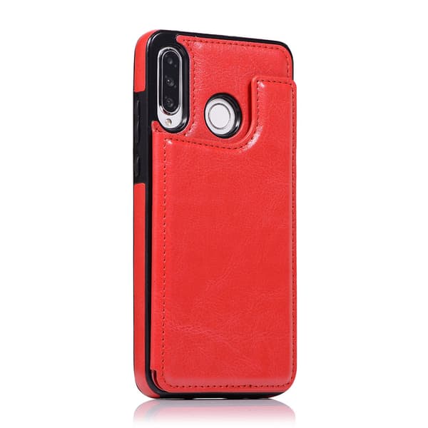 Huawei P30 Lite - Elegant Praktiskt Skal med Korthållare