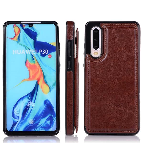 Elegant Smart Skal med Kortfack (NKOBEE) - Huawei P30