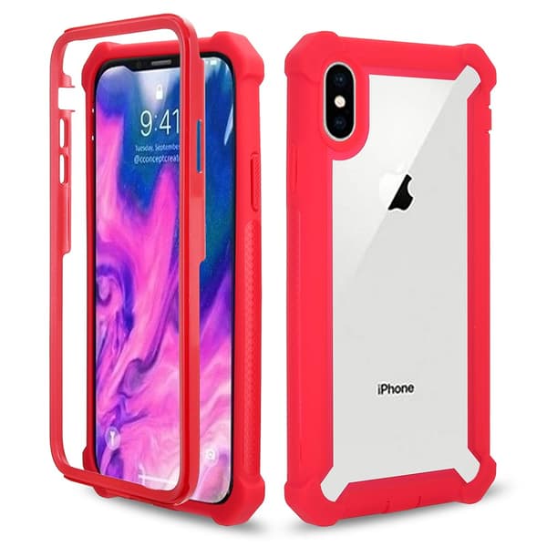 iPhone XS Max - Stötdämpande Kraftfullt Skyddsfodral Röd Röd