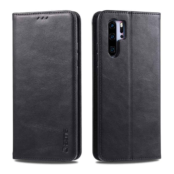 Huawei P30 Pro - Plånboksfodral Svart Svart