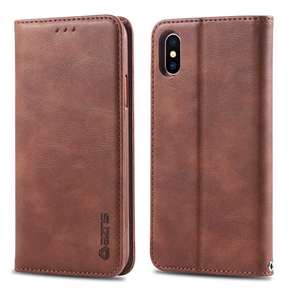 iPhone X/XS - Stilrent Praktiskt Plånboksfodral Brun