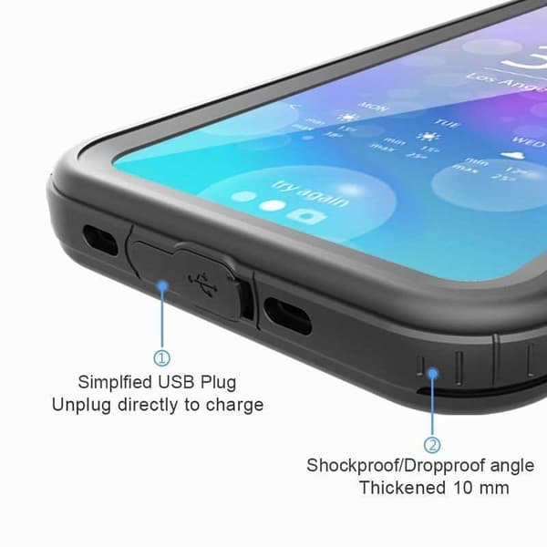 iPhone XR fuld dækning vandtæt premium cover - 2m