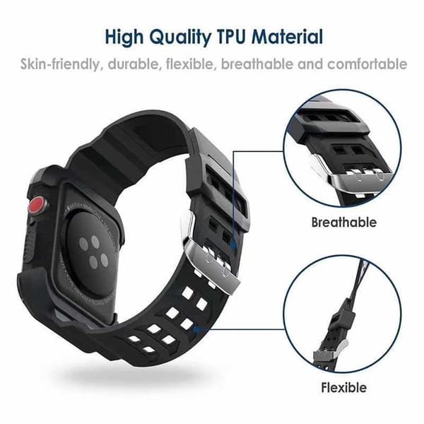 Apple Watch 38mm Stöttåligt Skal med Armband TerraActive