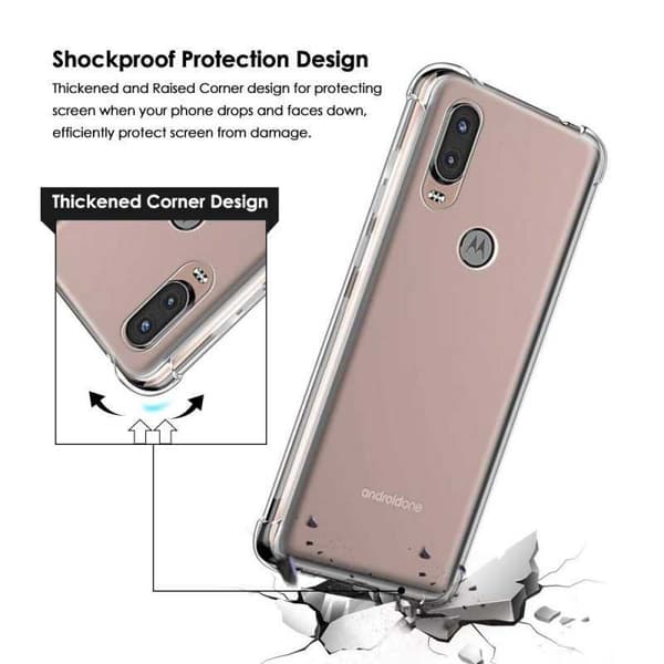 Motorola One Vision stødabsorberende silikone Shell Shockr