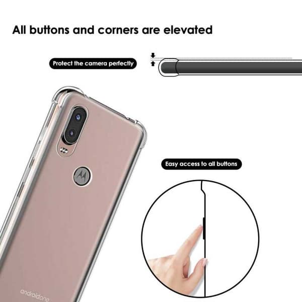 Motorola One Vision stødabsorberende silikone Shell Shockr