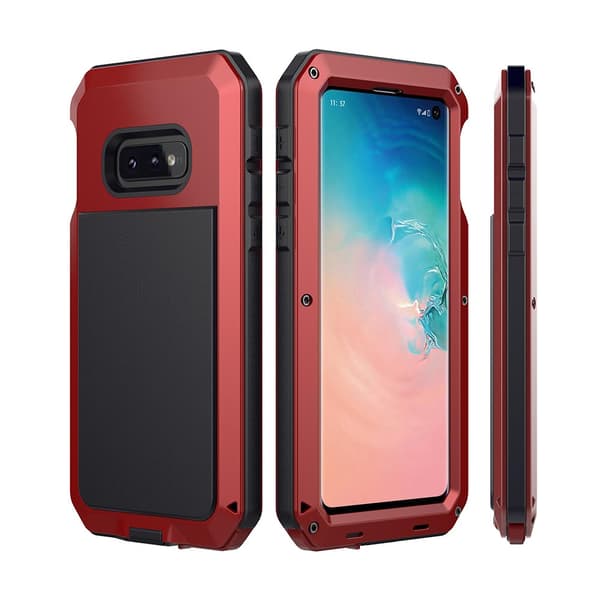 Samsung Galaxy S10E - Heavy Duty Aluminium Skyddsskal Röd